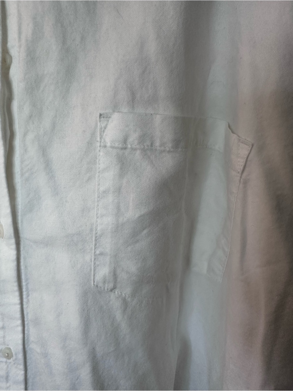Old Navy boyfriend style women White Casual Button-Down Shirt size xxl tall Euc - Picture 3 of 8
